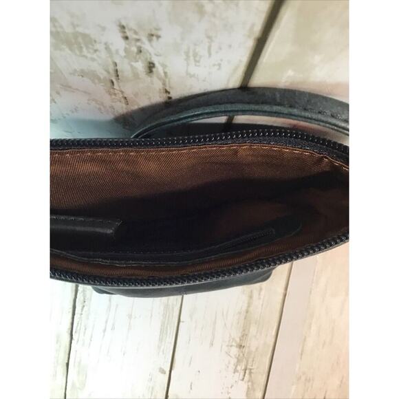 GENUINE ILI NEW YORK Leather Bag Purse Cross Body Dark Green Adj. Strap … - Picture 10 of 13